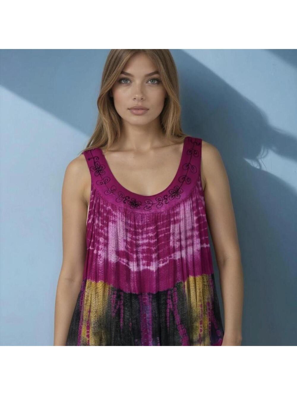 Women's Pink and Multi Vests-tanks-cami